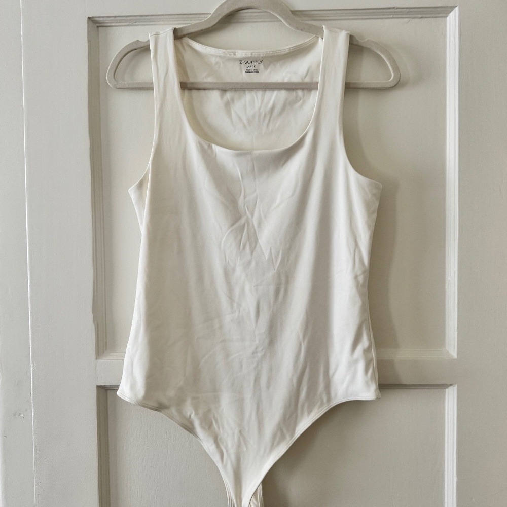 Z Supply Cream Sleeveless Body Suit - Size L